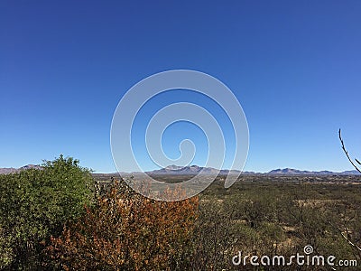 Benson Mountain Valley, AZ Stock Photo