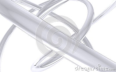 Bent chrome helix Stock Photo