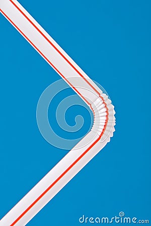Bent Plastic Straw Stock Photo