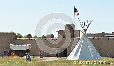 Bent`s Old Fort National Historic Site Editorial Stock Photo