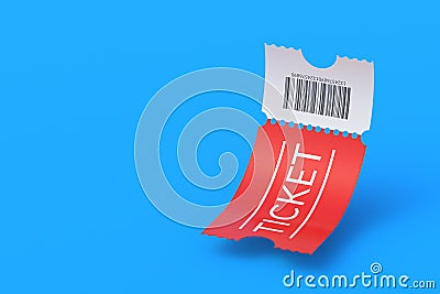 Bent ticket for cinema, theatre, show and other entertainments Stock Photo