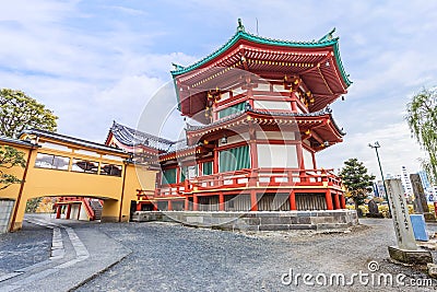 Benten Hall Temple at Ueno Park Stock Photo