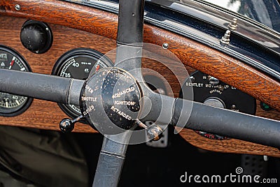 Bentley steering wheel Stock Photo