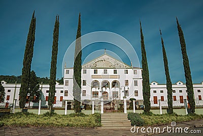 Street with the Salton Winery building facade Editorial Stock Photo