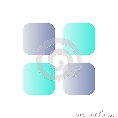 Bento like menu flat gradient color ui icon Vector Illustration