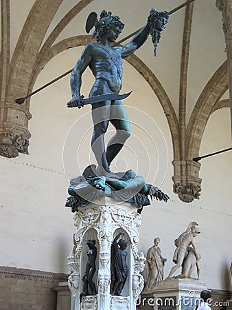 Benvenuto Cellini's statue Perseus With the Head of Medusa Stock Photo