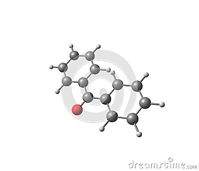 Benzophenone molecule isolated on white Stock Photo