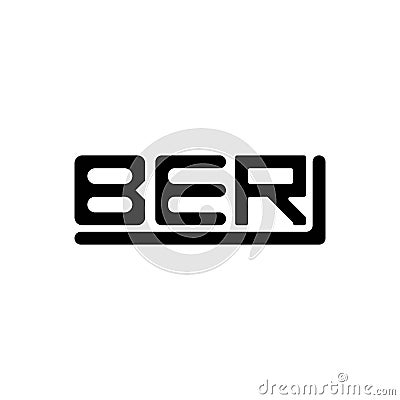 BER letter logo creative design with vector graphic, BER Vector Illustration