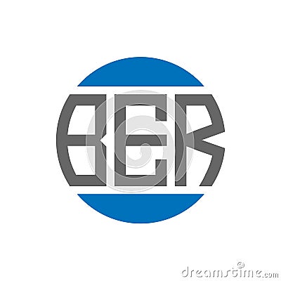 BER letter logo design on white background. BER creative initials circle logo concept. BER letter design Vector Illustration