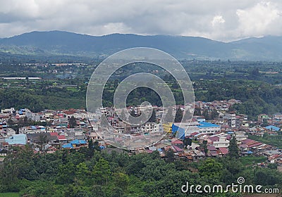 Beautifull view of Berastagi, North Sumatera, Indonesia Stock Photo