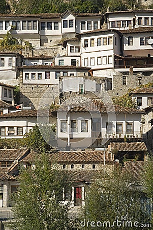 Berat albania architecture Stock Photo