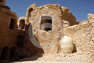 Berber granary, Libya Stock Photo