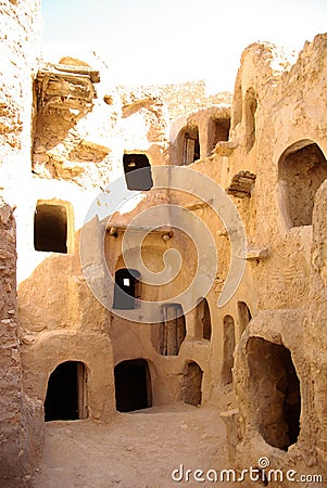 Berber granary, Libya Stock Photo