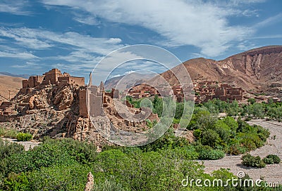 Berber kasbah in Dades gorge, Morocco Stock Photo