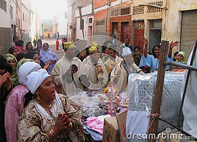Berber marriage celebration in Agadir, Morocco Editorial Stock Photo