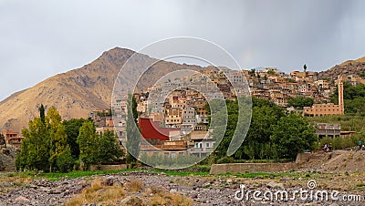 A berber village of Aroumd near Toubkal National Park, Morocco Stock Photo