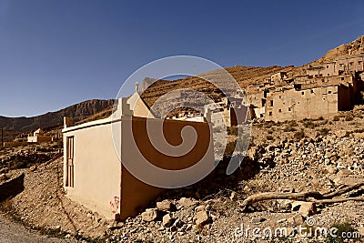 Berber village of Idaou Hirt. Ksar of the Souss Massa region, Morocco Stock Photo