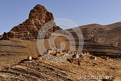 Berber village of Idaou Hirt. Ksar of the Souss Massa region, Morocco Stock Photo