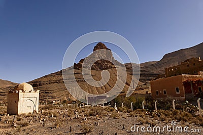 Berber village of Idaou Hirt. Ksar of the Souss Massa region, Morocco Stock Photo