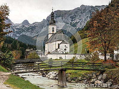 Berchtesgaden Church Stock Photo