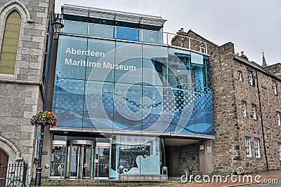 Berdeen Maritime Museum in Shiprow quarter of Aberdeen Editorial Stock Photo