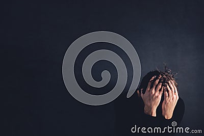 Bereavement concept, sadness and loneliness experienced after loss Stock Photo