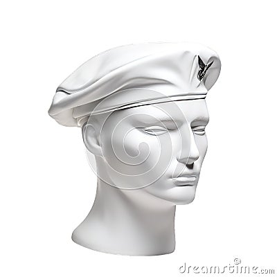 Berets Army Hat, Sailor hat mockup, Isolated on transparent background, generative AI Stock Photo