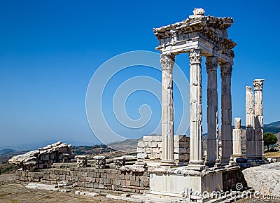 BERGAMA, Turkey - May 26, 2015: Pergamon Museum Ruins Turkey Editorial Stock Photo