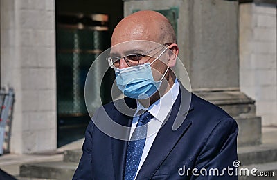 Bergamo, Italy: 2 June 2020: Antonio Misiani member of Italy parliament Editorial Stock Photo