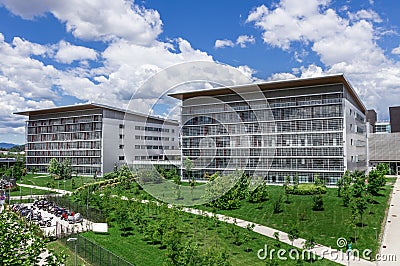 Modern hospital building Stock Photo