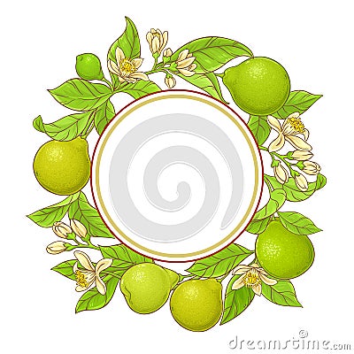 Bergamot vector frame Vector Illustration