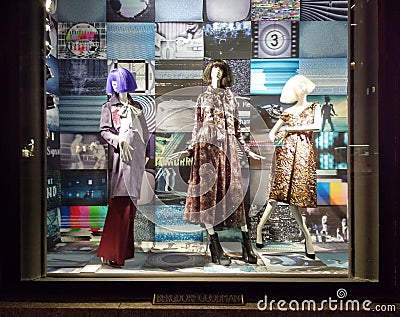 Bergdorf Goodman Display Window, New York City, NY, USA Editorial Stock Photo
