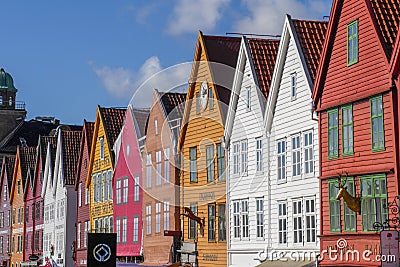 Bergen- Bryggen Editorial Stock Photo