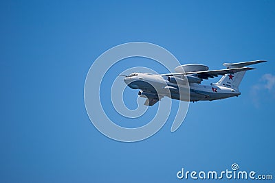 MOSCOW, RUSSIA - JUNE 24, 2020: Russian Air Force A-50. Editorial Stock Photo