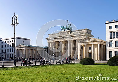 Berlin Brandenburg Gate Editorial Stock Photo