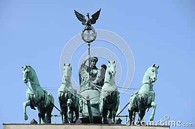 Berlin brandenburg gate quadriga Stock Photo