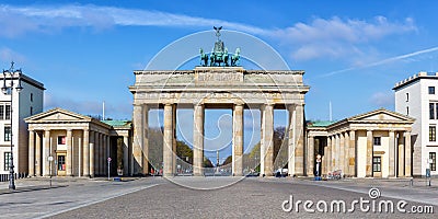 Berlin Brandenburger Tor Gate in Germany panorama Stock Photo