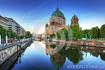 Berlin Cathedral at dawn, Germany Stock Photo