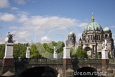 Berlin Cathedral and Castle bridge SchlossbrÃ¼cke, Germany Editorial Stock Photo