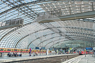 Berlin Central Train Station Germany Editorial Stock Photo