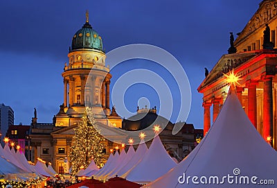 Berlin christmas market Gendarmenmarkt Stock Photo