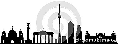 Berlin city silhouette - Vector Illustration