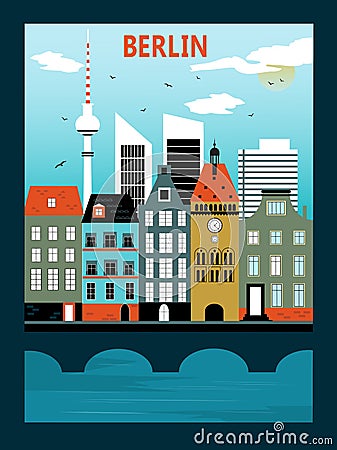 Berlin city. Vector illustration. Vector Illustration