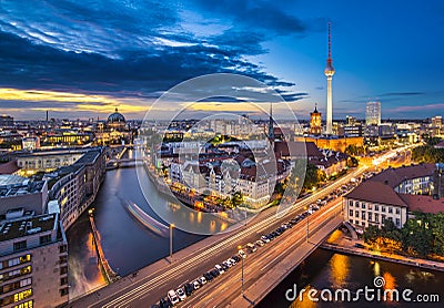 Berlin Cityscape Stock Photo