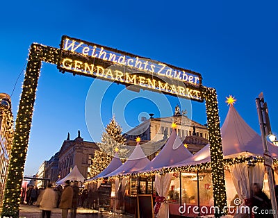 Berlin gendarmenmarkt christmas market Stock Photo