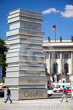 Berlin, German authors Editorial Stock Photo