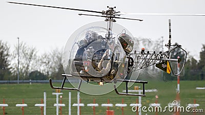 Bell 47 helicopter Editorial Stock Photo