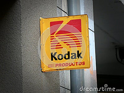 Kodak signage on building exterior Editorial Stock Photo