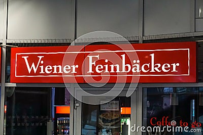 Wiener FeinbÃ¤cker German bakery shop Editorial Stock Photo