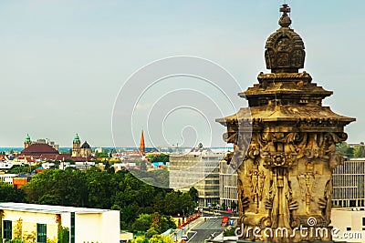 Berlin, Germany: Top view of the city from the roof of the Bundestag building Stock Photo